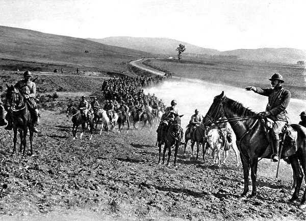 A Serbian Dragoon regiment in the Battle of Borenitza