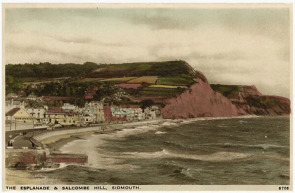 Sidmouth, Devon - The Esplande and Salcombe Hill