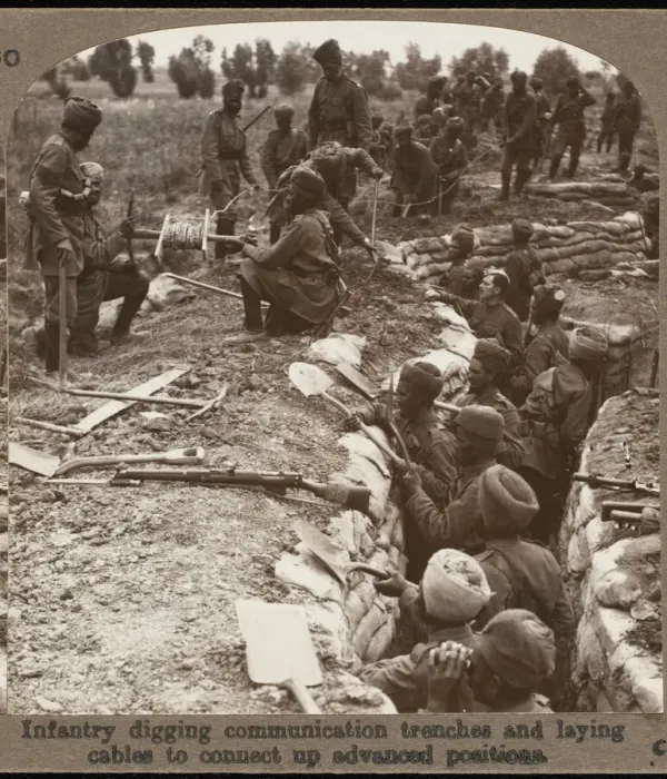 Framed Print : Sikh Troops Digging Print Framed Print : Sikh Troops Digging Print