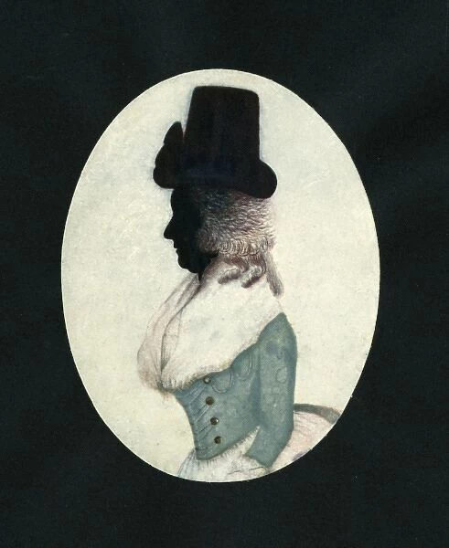 Silhouette portrait of a lady