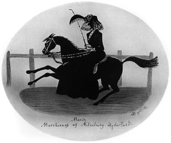 Silhouette portrait of Marchioness of Aylesbury