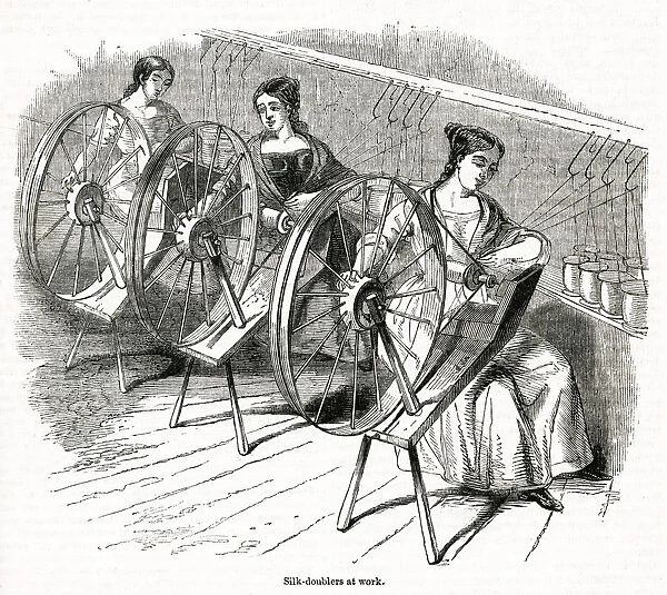 Silk-doublers at work 1843