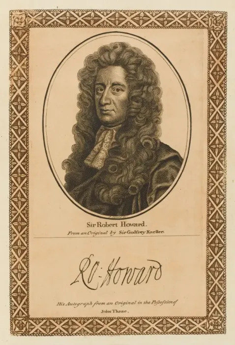 Framed Print : Engraved Print of Sir Robert Howard