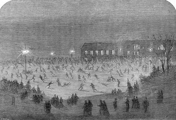 Skating in Central Park, New York, 1865