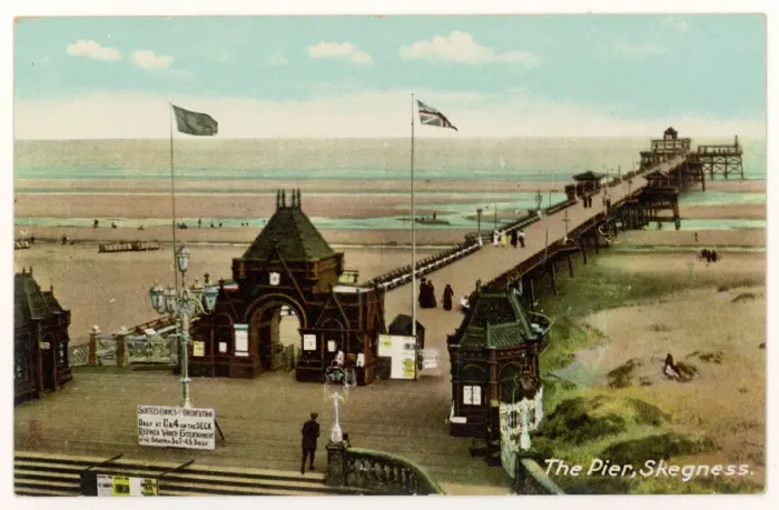 Framed Print : Skegness Pier at Low Tide Print Framed Print : Skegness Pier at Low Tide Print