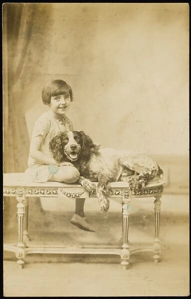 Smiling Girl & Dog