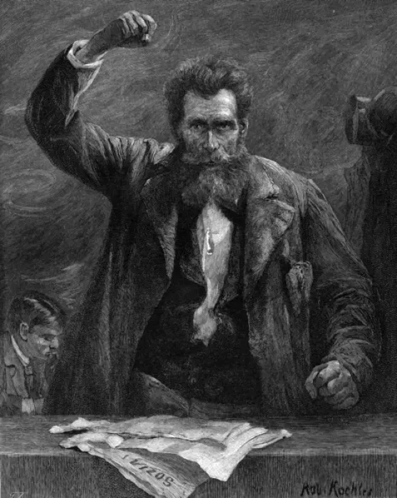 Framed Print : The Socialist - Working Class Agitator Print circa 1885 Framed Print : The Socialist - Working Class Agitator Print circa 1885