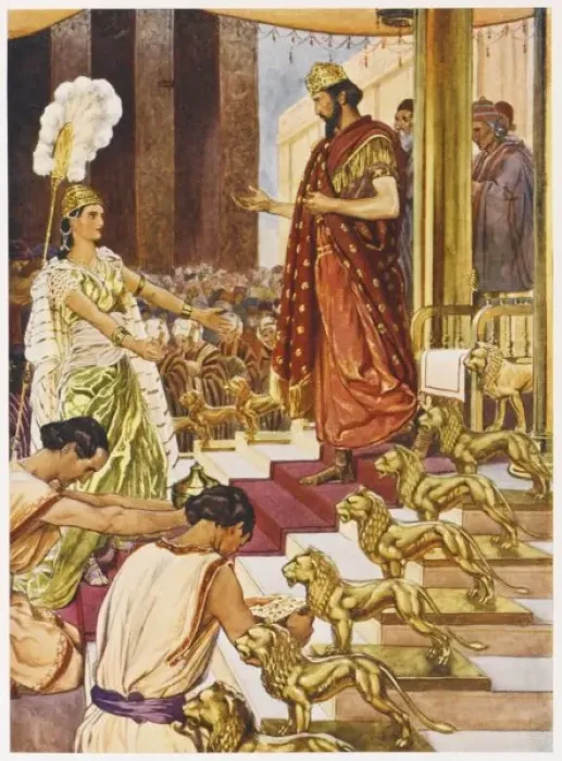 Framed Print : Print of Solomon and Sheba Framed Print : Print of Solomon and Sheba