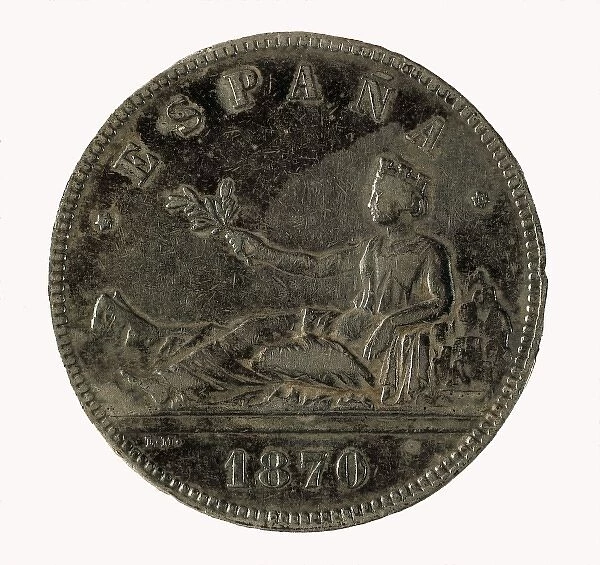 Spain. Coin of the provisional government (1870)
