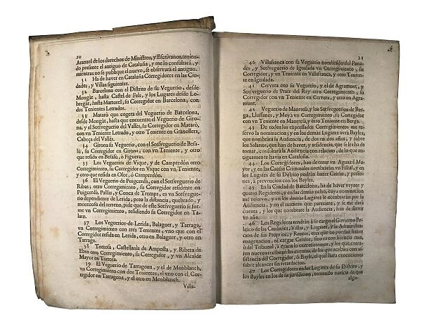 Spain. Philip Vs reign. Nueva Planta Decrees (1716)
