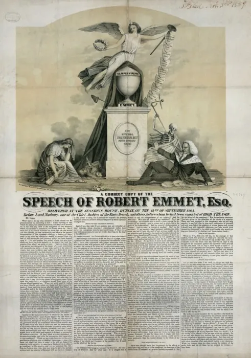 Framed Print : Robert Emmet Speech Print c1852 Framed Print : Robert Emmet Speech Print c1852