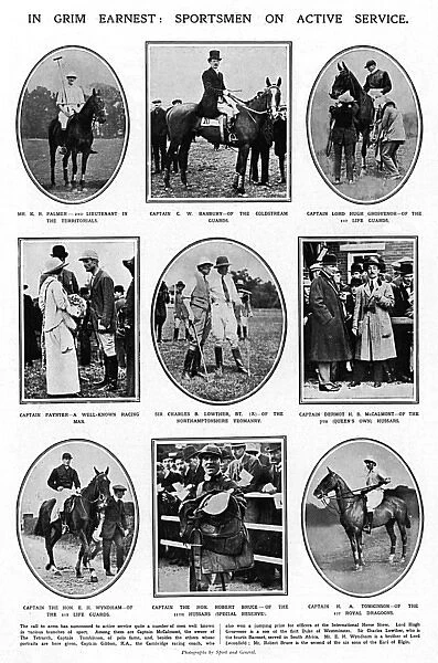 Sportsmen on active service during World War I