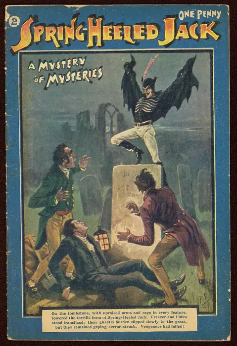 Framed Print : Spring-Heeled Jack Winged Print Framed Print : Spring-Heeled Jack Winged Print