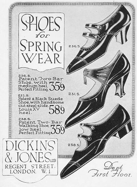 Spring shoe styles from Dickins and Jones, Regent