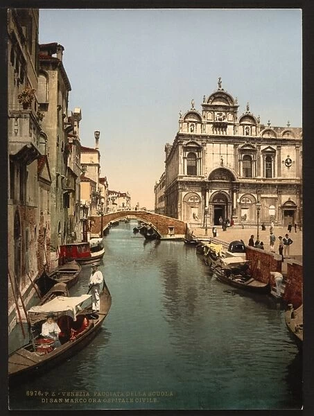 Before St. Marks and public hospital, Venice, Italy