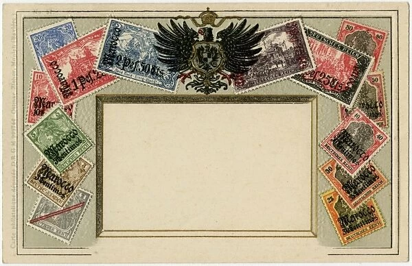 Stamp Card produced by Ottmar Zeihar - German Morocco
