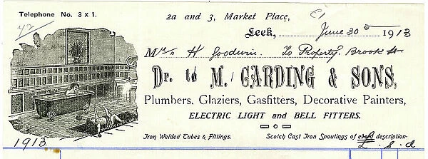 Stationery, M Garding & Sons, Market Place, Leek