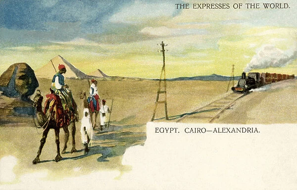 Steam train on Cairo to Alexandria route, Egypt