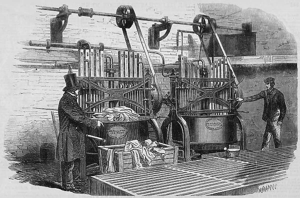 Steam washing machinery at St. Pancras workhouse