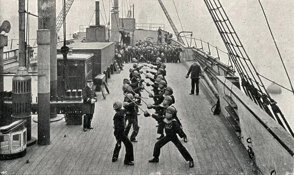 Stick Practice, Training Ship Wellesley, North Shields