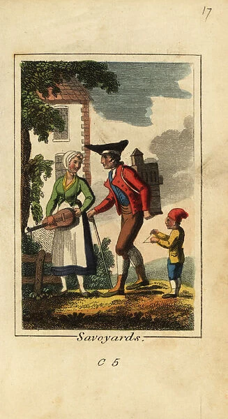 Street entertainers or Savoyards, 1818
