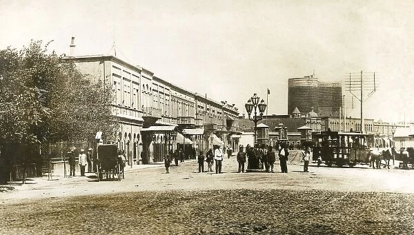 Street scene in Baku, Armenia, WW1