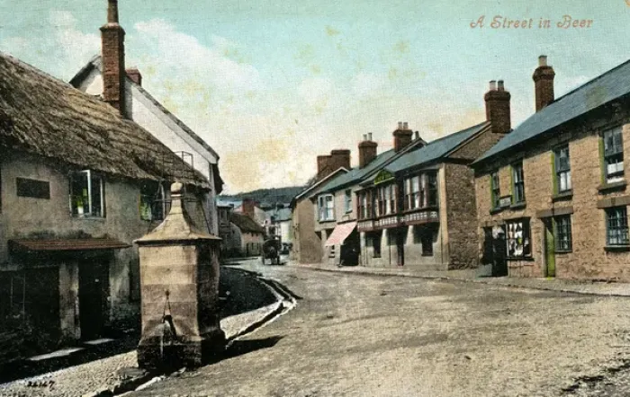 Framed Print : Devon Street Scene Print, Beer, Seaton near Sidmouth Framed Print : Devon Street Scene Print, Beer, Seaton near Sidmouth