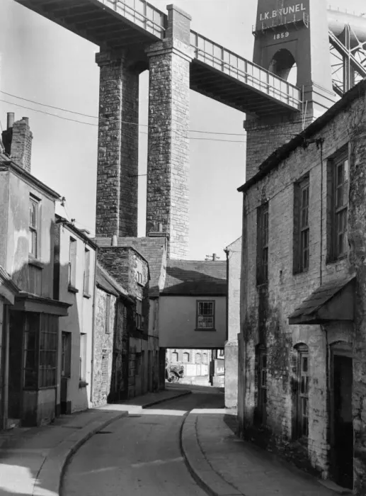 Framed Print : Royal Albert Bridge Print, Saltash Cornwall 1960s Framed Print : Royal Albert Bridge Print, Saltash Cornwall 1960s