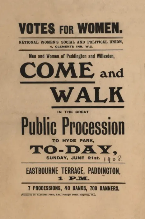 Framed Print : Suffragette Procession Hyde Park Print, 1908 Framed Print : Suffragette Procession Hyde Park Print, 1908