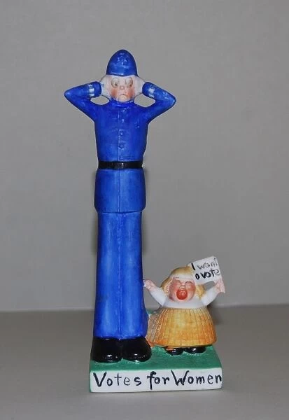 Suffragette and Tall Policeman Child Ceramic