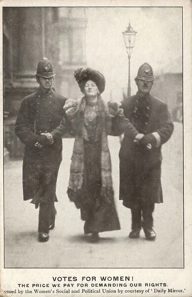 Suffragette Votes for Women Arrested Policemen