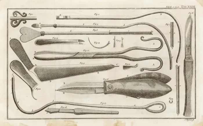 Framed Print : Surgical Instruments Print C18 Framed Print : Surgical Instruments Print C18