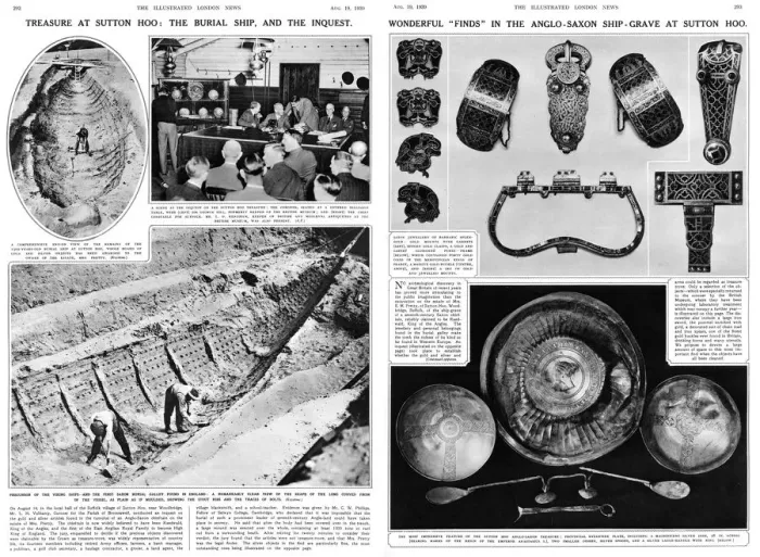 Framed Print : Sutton Hoo Treasure Print, 1939 Framed Print : Sutton Hoo Treasure Print, 1939
