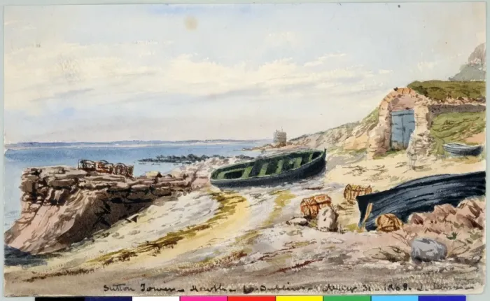 Framed Print : Sutton Tower, Howth Print (1868) Framed Print : Sutton Tower, Howth Print (1868)