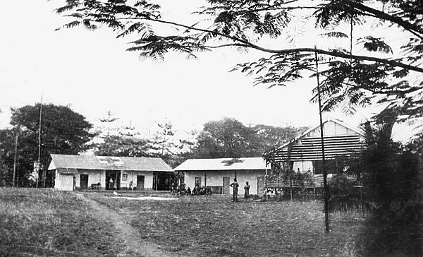 Swiss house used as hospital near Mkessa, East Africa, WW1