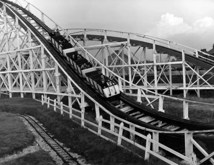Framed Print : Switchback at Blackpool Print, 1950s