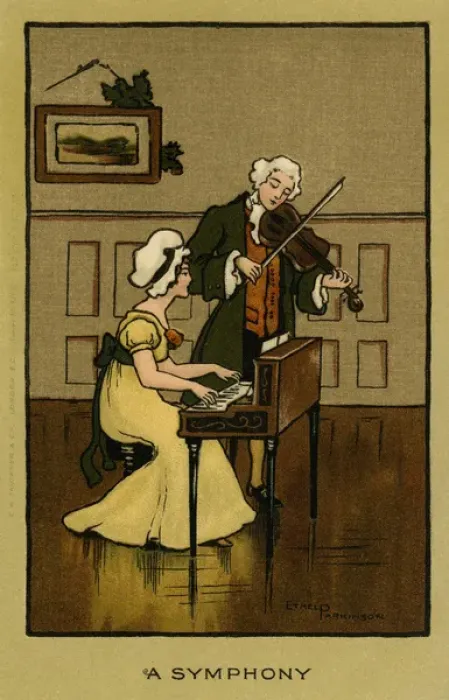 Framed Print : Print of a Harmonious Interlude, 1905 Framed Print : Print of a Harmonious Interlude, 1905