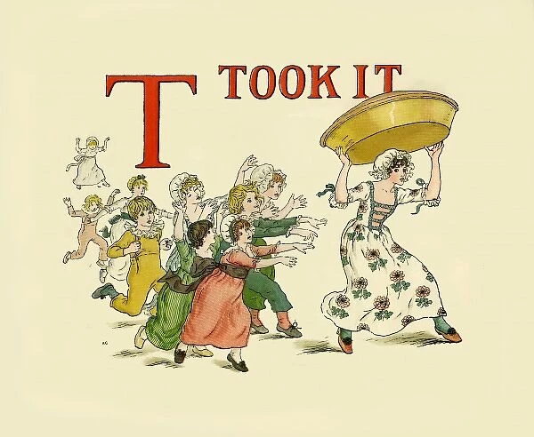 T Took it. From A Apple Pie the iconic picture book by Kate Greenaway Date: 1886