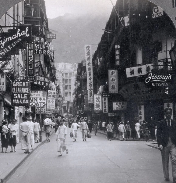 Tailors shops Hong Kong c. 1910s Vintage early 20th century photograph