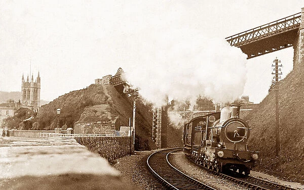 Teignmouth railway steam train