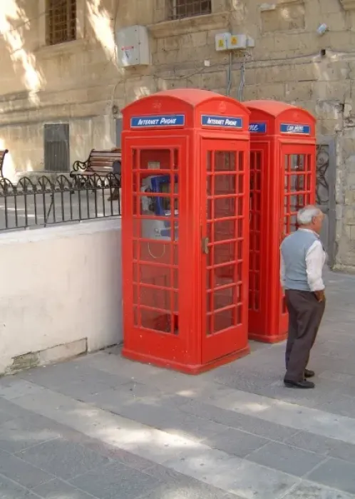 Framed Print : Malta Telephone Boxes Print Framed Print : Malta Telephone Boxes Print