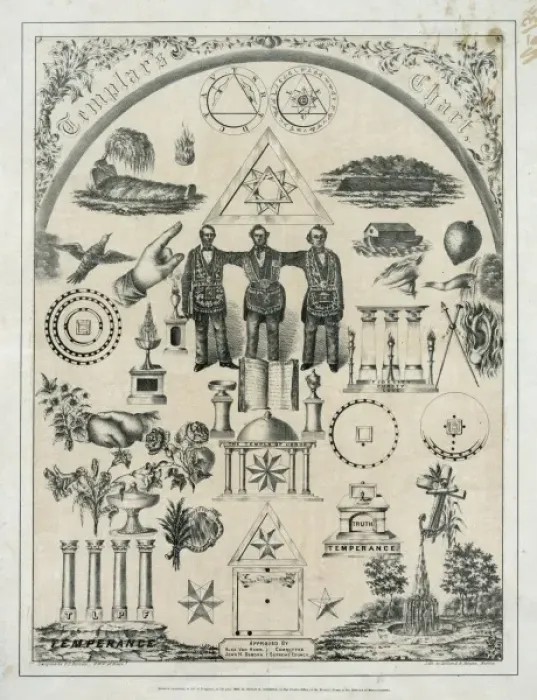 Framed Print : Templars Chart Print Framed Print : Templars Chart Print