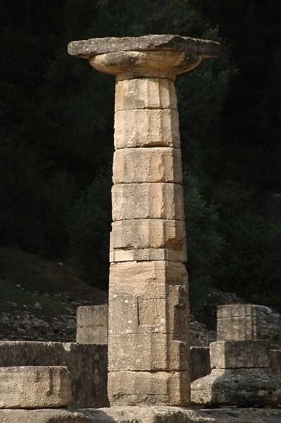 Temple of Hera (Heraion). 6th century B. C Doric column. Sa