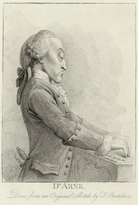 Framed Print : Thomas Augustine Arne Print - Portrait of Composer at Keyboard Framed Print : Thomas Augustine Arne Print - Portrait of Composer at Keyboard
