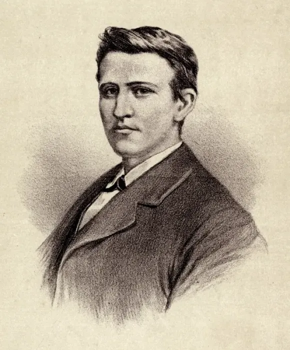 Framed Print : Young Thomas Edison Print 1847-1931 Framed Print : Young Thomas Edison Print 1847-1931