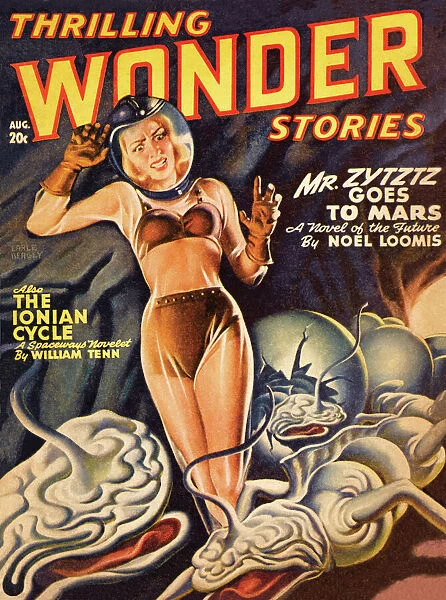 Thrilling Wonder Stories scifi magazine cover - THE IONIAN CYCLE