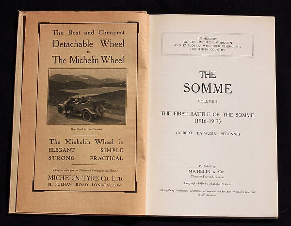 Title page, The Somme, Michelin