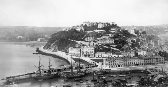 Framed Print : Late 19th Century Torquay Print, Devon Framed Print : Late 19th Century Torquay Print, Devon