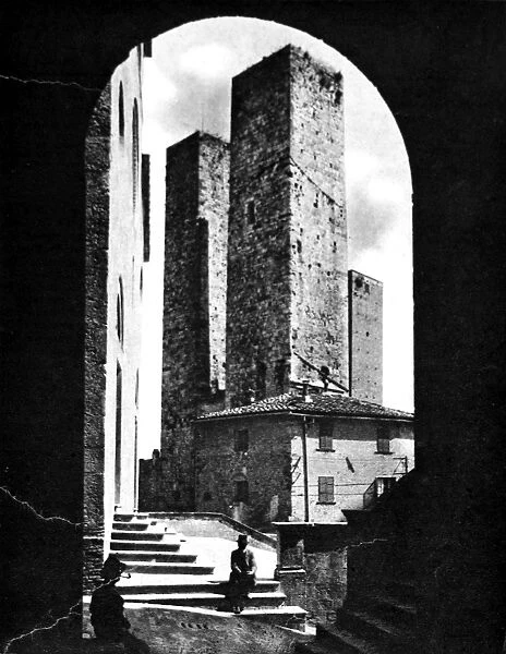 The Torri degli Ardinghelli, San Gimignano, Italy, 1944