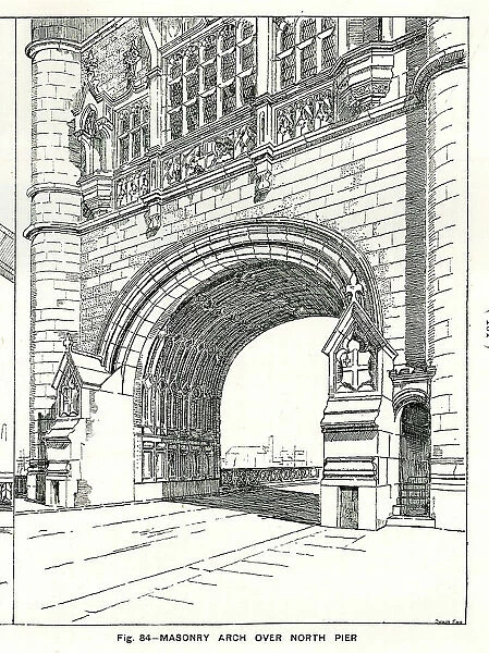 Tower Bridge, Masonry Arch over North Pier